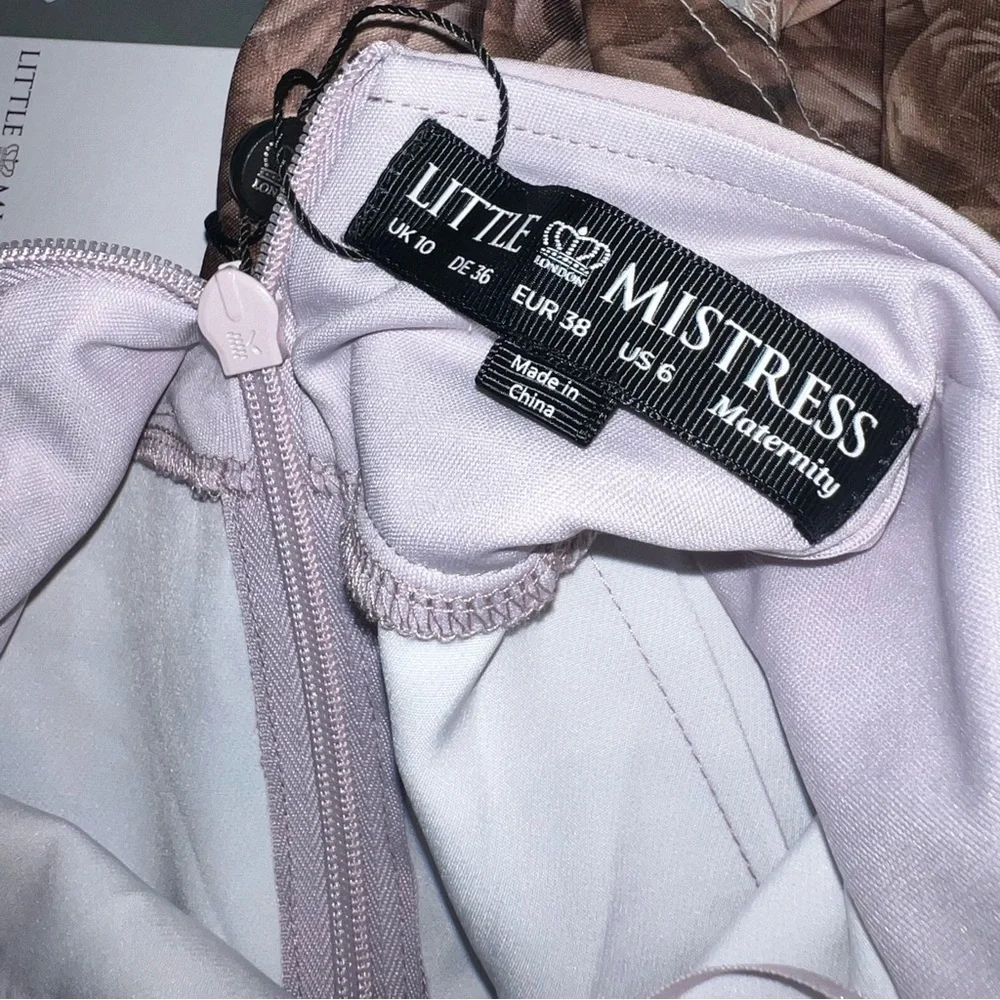 BRAND NWT Little Mistress Lavender & Blue floral dress size 6 - Picture 5 of 11